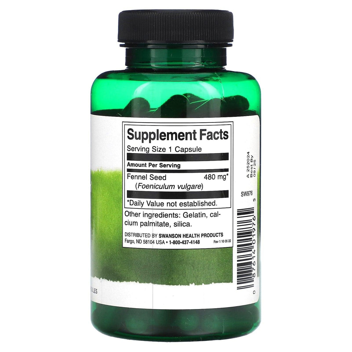 Swanson, Full Spectrum Fennel Seed, 480 mg, 100 Capsules - Supply Center USA