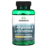 Swanson, L-Arginine & L-Ornithine, 90 Veggie Capsules - Supply Center USA