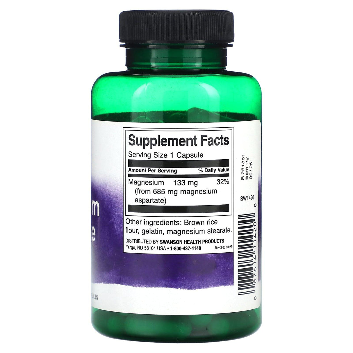 Swanson, Magnesium Aspartate, 685 mg, 90 Capsules - Supply Center USA
