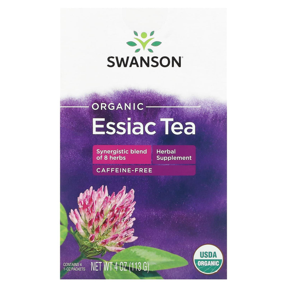 Swanson, Organic Essiac Tea, Caffeine Free, 4 Packets, 1 oz (28 g) Each - Supply Center USA