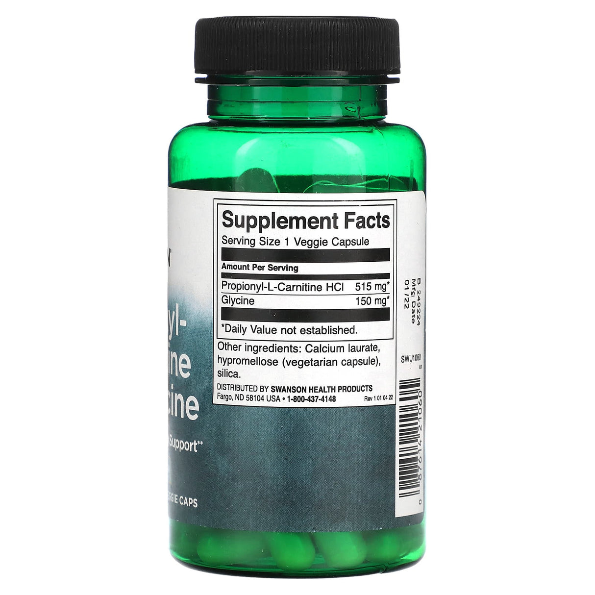 Swanson, Propionyl-L-Carnitine with Glycine, 60 Veggie Caps - Supply Center USA