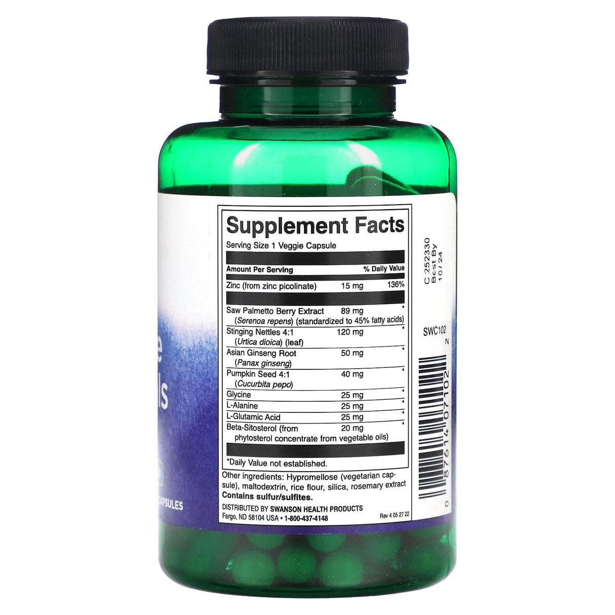 Swanson, Prostate Essentials , 90 Veggie Capsules - Supply Center USA