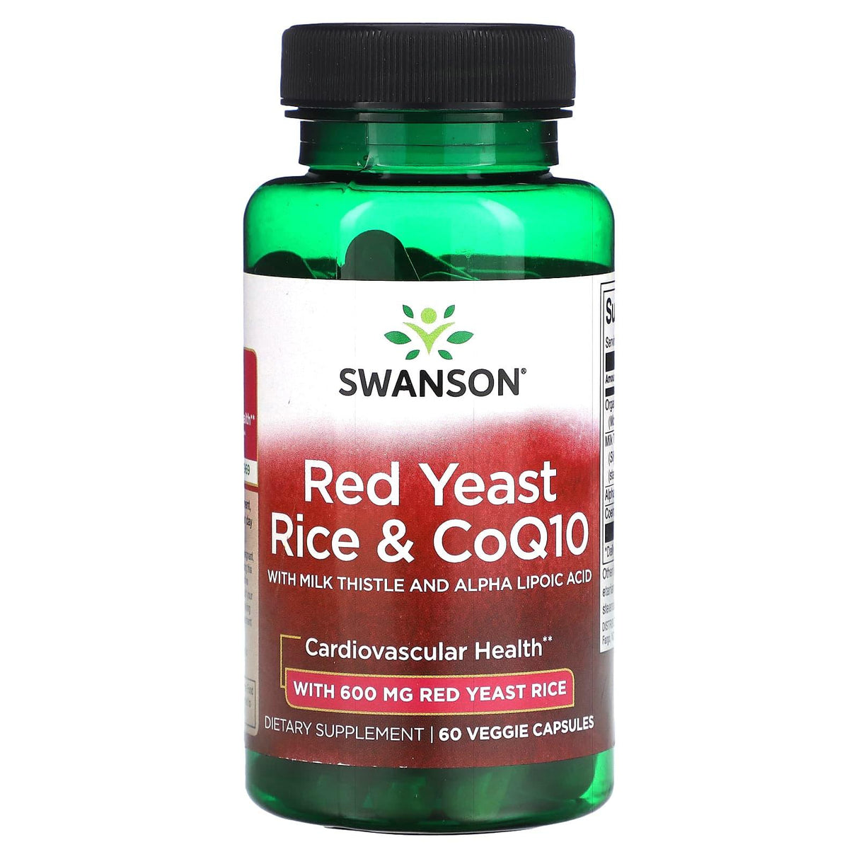 Swanson, Red Yeast Rice & CoQ10 with Milk Thistle and Alpha Lipoic Acid, 60 Veggie Capsules - Supply Center USA