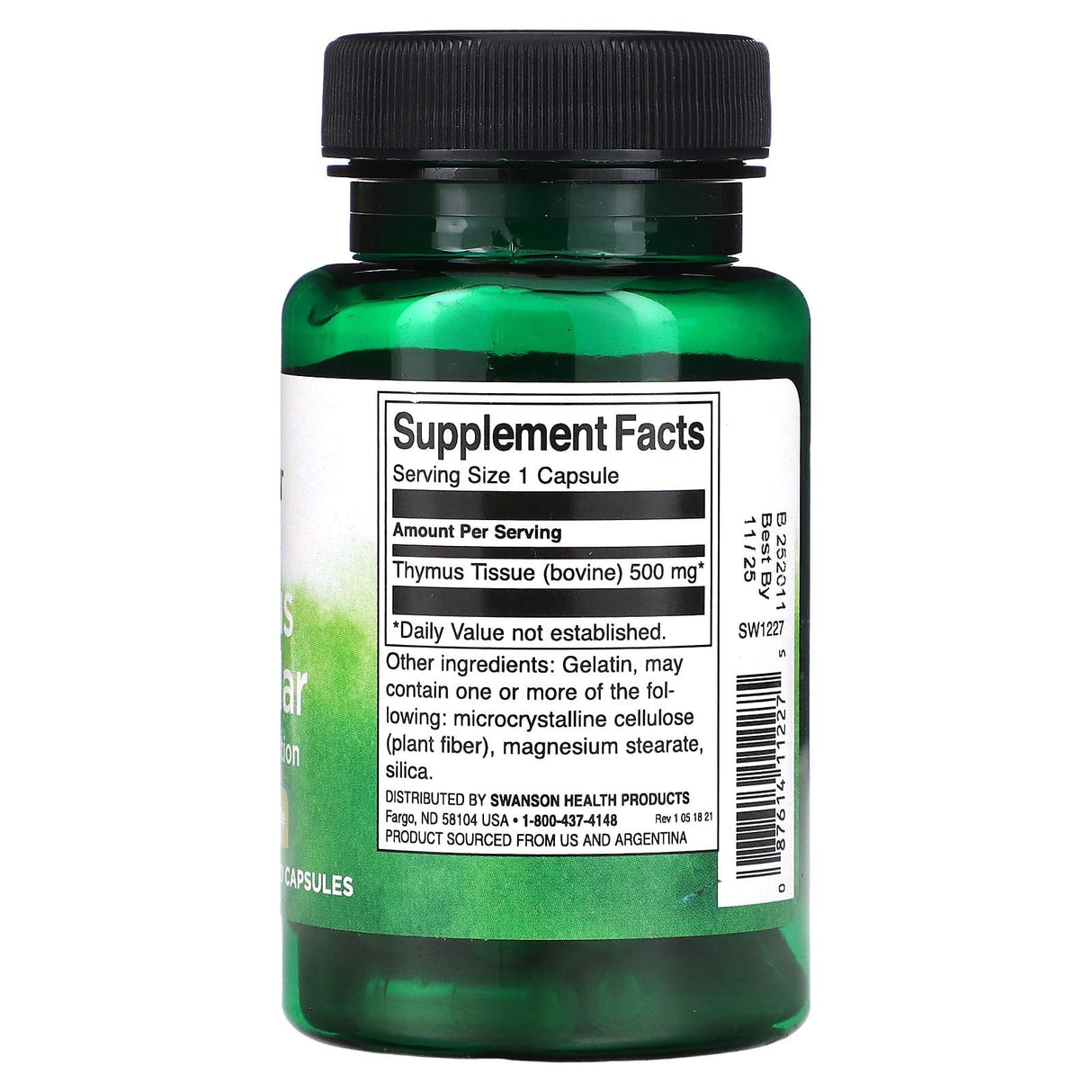 Swanson, Thymus Glandular, 500 mg, 60 Capsules - Supply Center USA