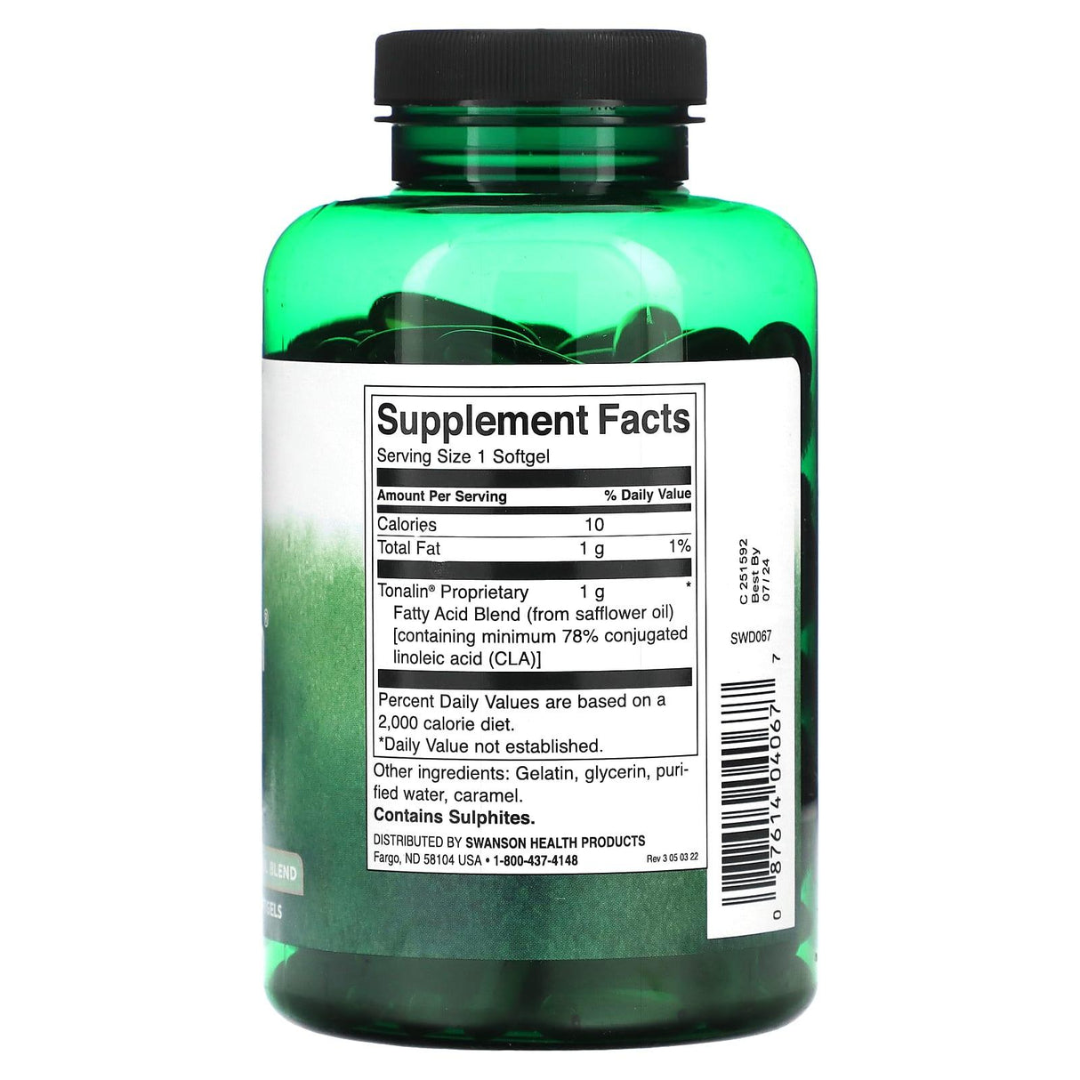 Swanson, Tonalin CLA, 1,000 mg, 180 Softgels - Supply Center USA