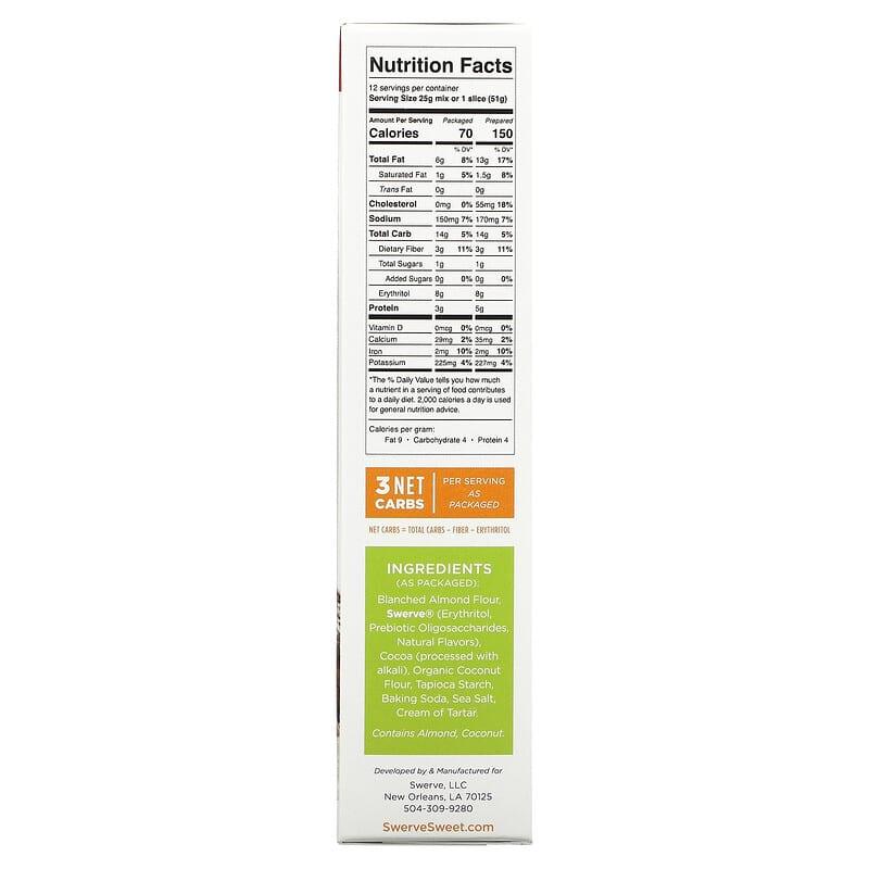 Swerve, Sweets, Chocolate Cake Mix, 10.6 oz (300 g) - Supply Center USA