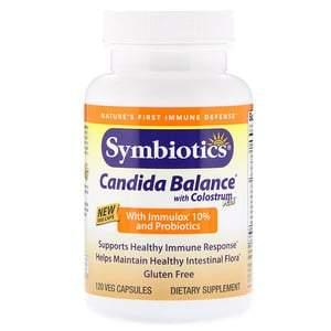 Symbiotics, Candida Balance with Colostrum Plus, 120 Veg Capsules - Supply Center USA