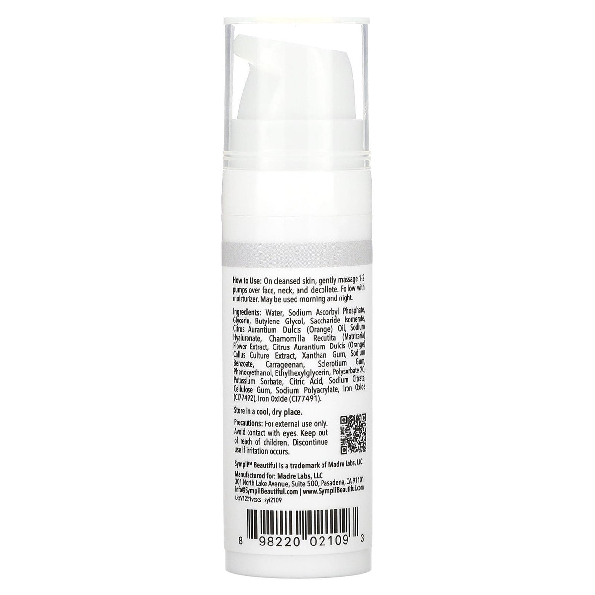 Sympli Beautiful, Vitamin C Stem Cell Serum, Trial Size, 0.5 fl oz (15 ml) - Supply Center USA