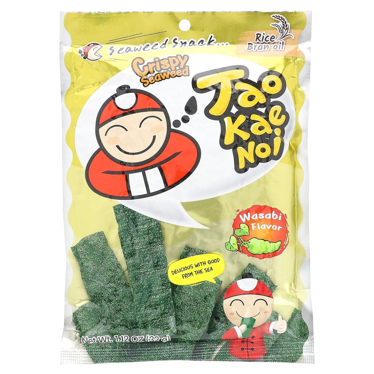 Tao Kae Noi, Crispy Seaweed Snack, Hot & Spicy , 1.12 oz (32 g) - Supply Center USA