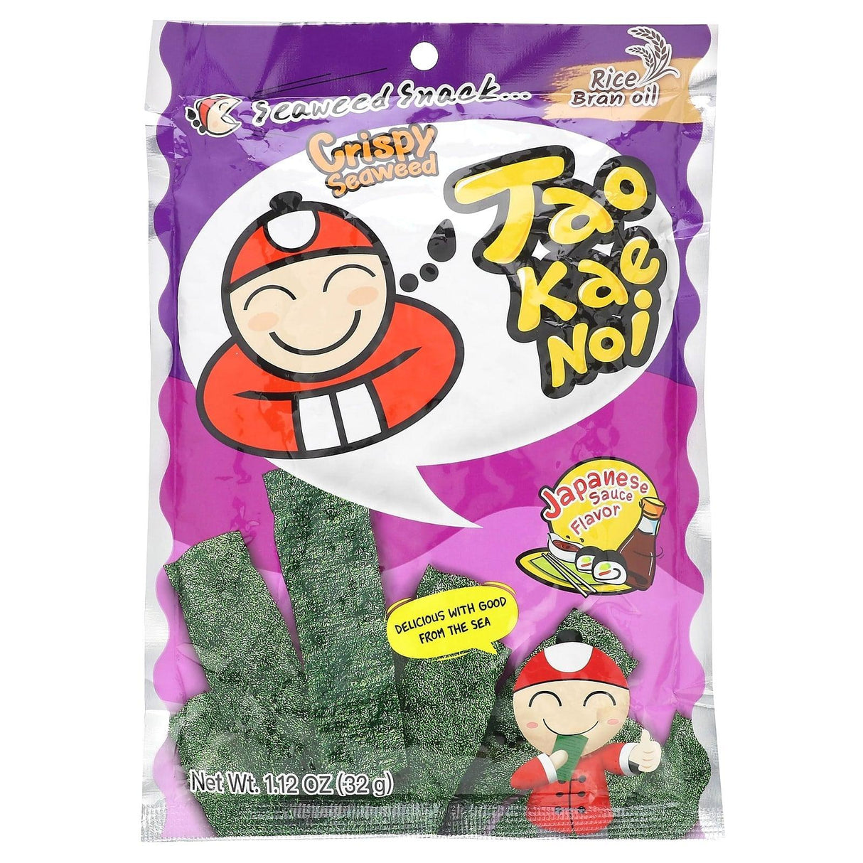 Tao Kae Noi, Crispy Seaweed Snack, Hot & Spicy , 1.12 oz (32 g) - Supply Center USA