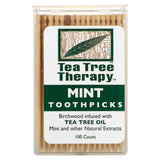 Tea Tree Therapy, Toothpicks, Mint, 100 Count - Supply Center USA