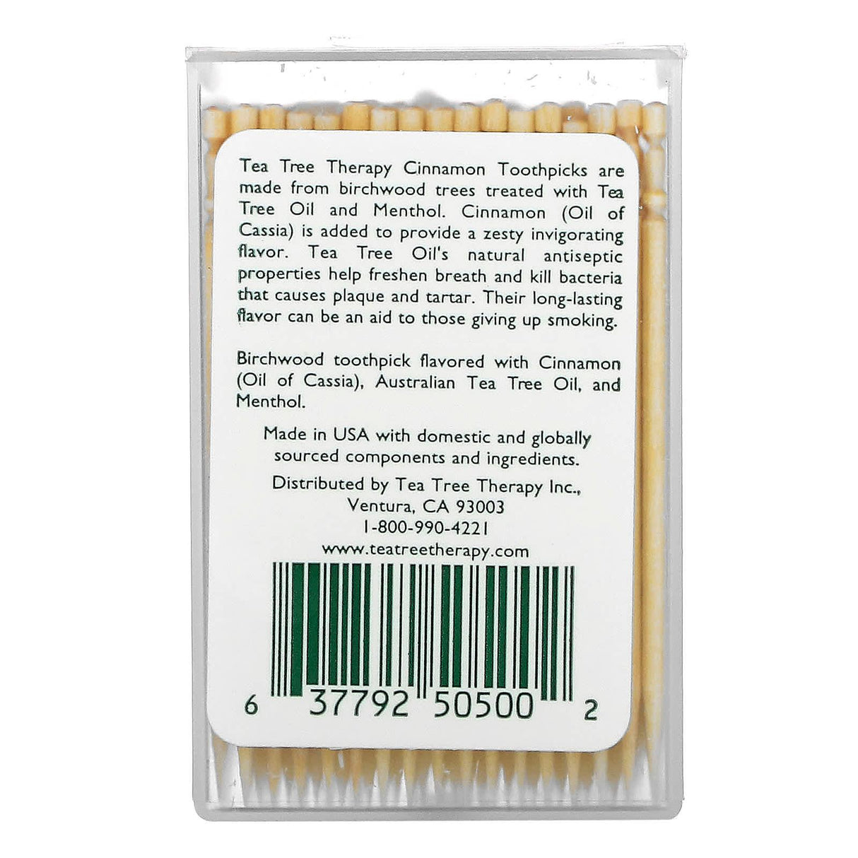 Tea Tree Therapy, Toothpicks, Mint, 100 Count - Supply Center USA