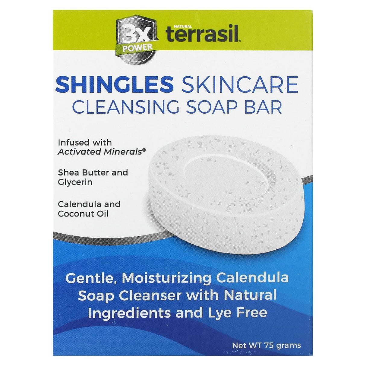 Terrasil, Shingles Skincare Cleaning Soap Bar, 75 g - Supply Center USA