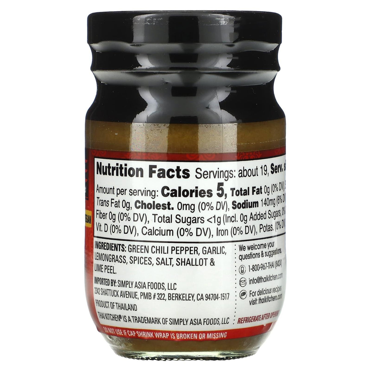 Thai Kitchen, Green Curry Paste, Hot, 4 oz (113 g) - Supply Center USA