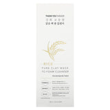 Thank You Farmer, Rice, Pure Clay Mask To Foam Cleanser, 5.27 fl oz (150 ml) - Supply Center USA