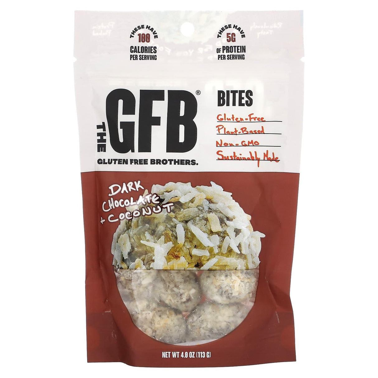 The GFB, Gluten Free Bites, Coconut + Cashew, 4 oz (113 g) - Supply Center USA