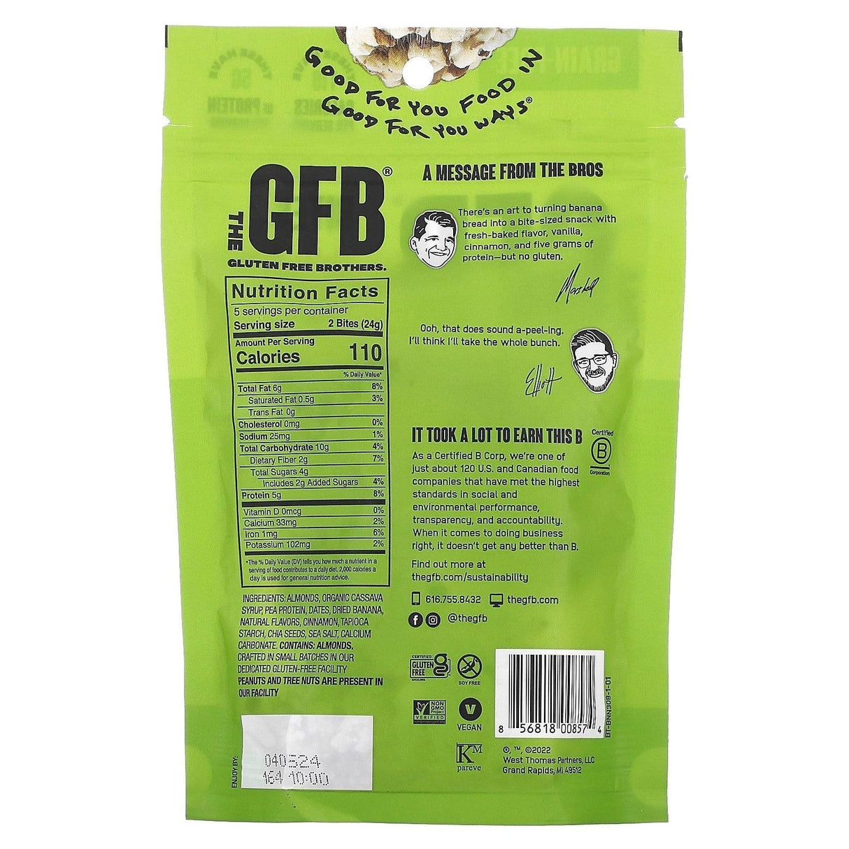 The GFB, Gluten Free Bites, Coconut + Cashew, 4 oz (113 g) - Supply Center USA