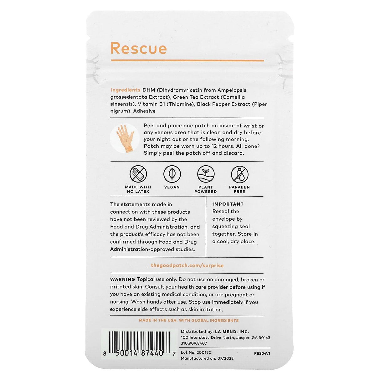 The Good Patch, Rescue, 4 Patches - Supply Center USA