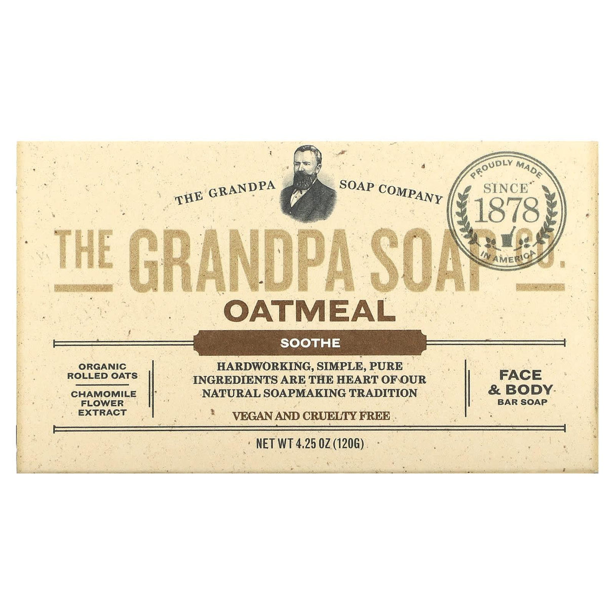 The Grandpa Soap Co., Face & Body Bar Soap, Epsom Salt, 4.25 oz (120 g) - Supply Center USA