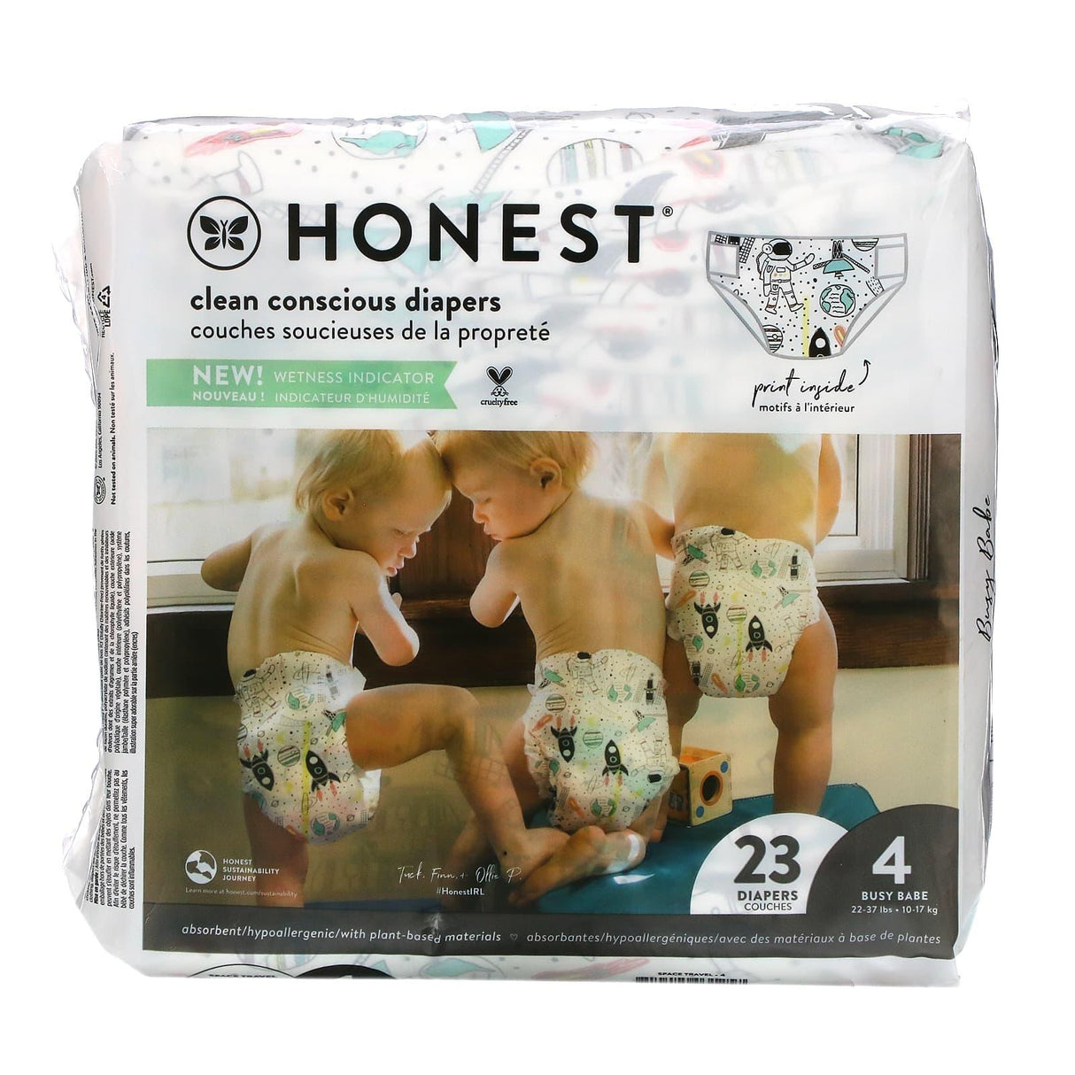 The Honest Company, Honest Diapers, Size 3, 16-28 lbs, Feelin Nauti, 27 Diapers - Supply Center USA