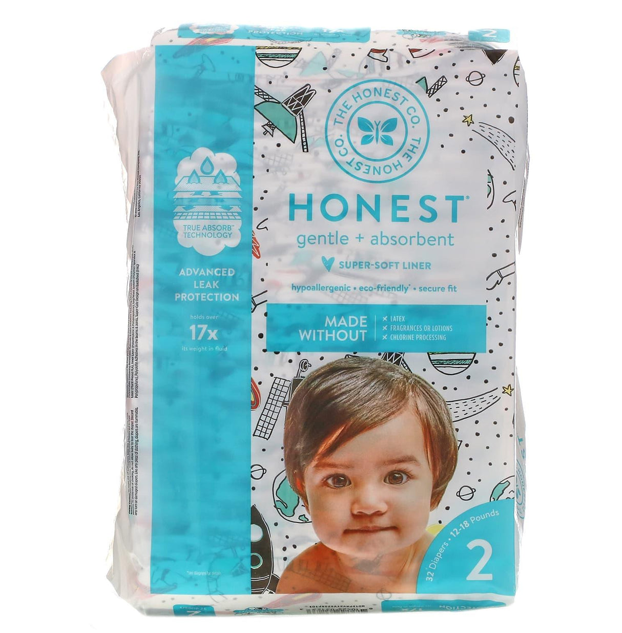 The Honest Company, Honest Diapers, Size 3, 16-28 lbs, Feelin Nauti, 27 Diapers - Supply Center USA