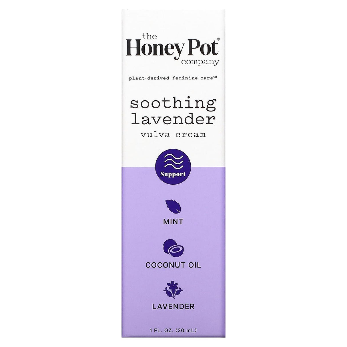 The Honey Pot Company, Vulva Cream, Soothing Lavender, 1 fl oz (30 ml) - Supply Center USA