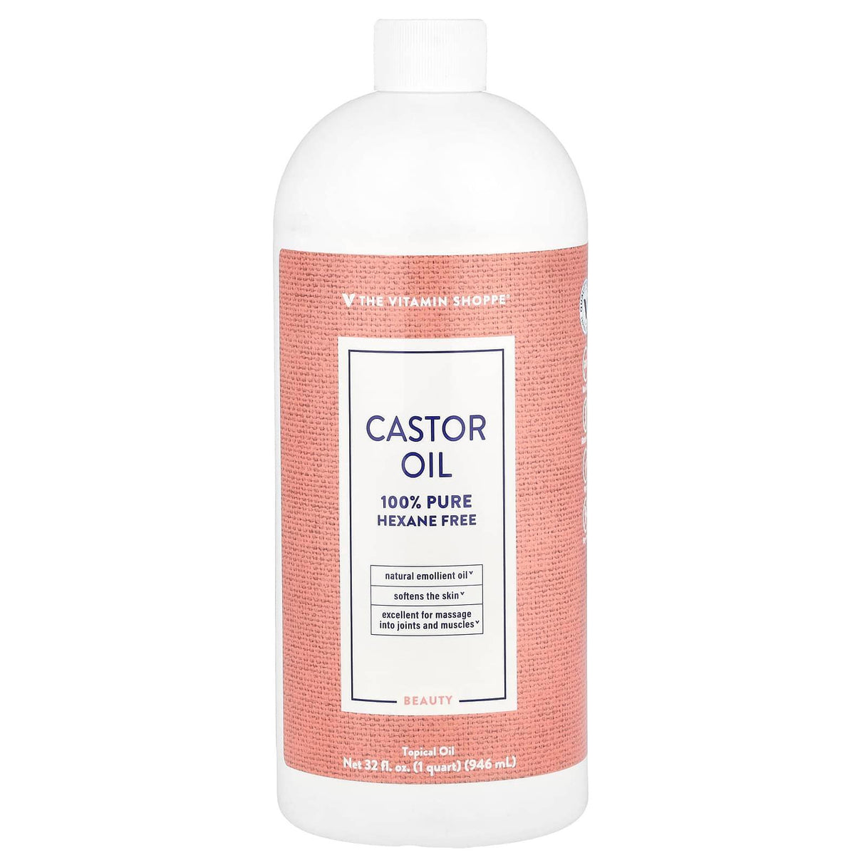 The Vitamin Shoppe, Castor Oil, 32 fl oz (946 ml) - Supply Center USA