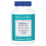 The Vitamin Shoppe, Omega-3 Fish Oil, EPA/DHA 500 mg, 60 Softgels - Supply Center USA