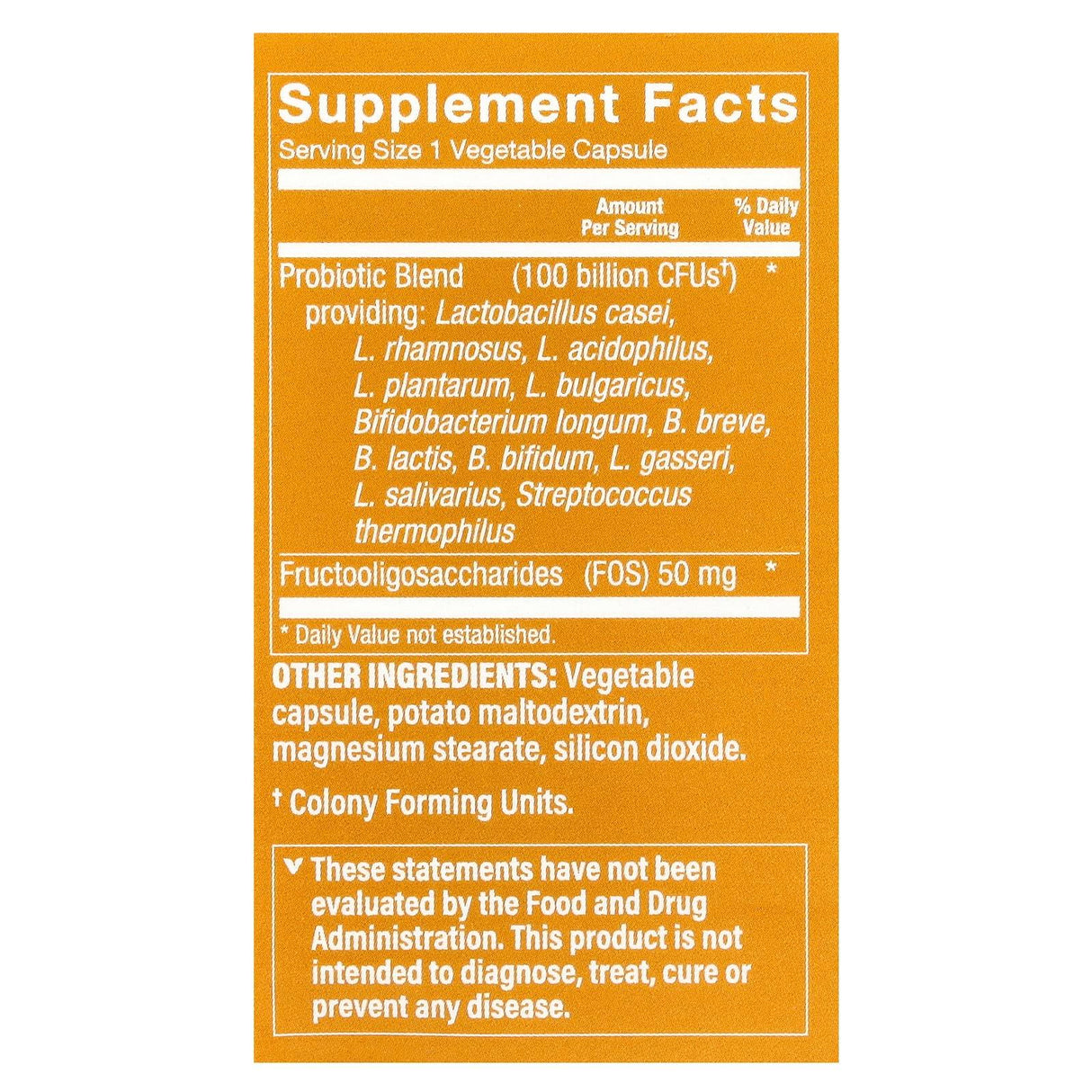 The Vitamin Shoppe, Probiotic, 100 Billion CFU, 30 Vegetable Capsules - Supply Center USA
