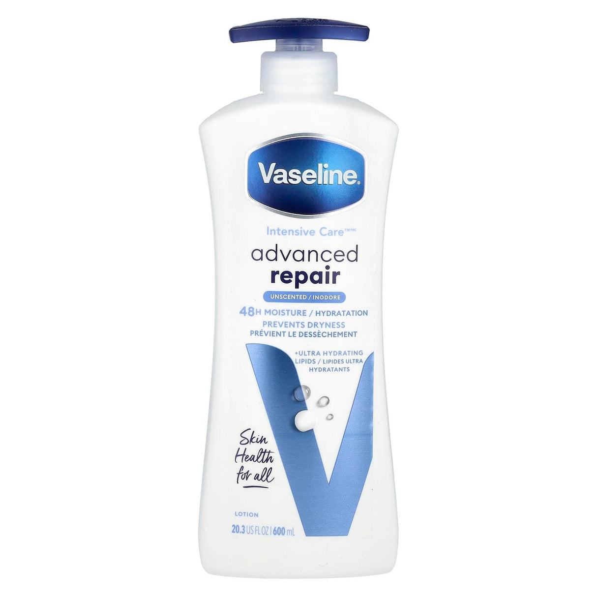 Vaseline, Intensive Care™, Advanced Repair Lotion, Unscented , 20.3 fl oz (600 ml) - Supply Center USA