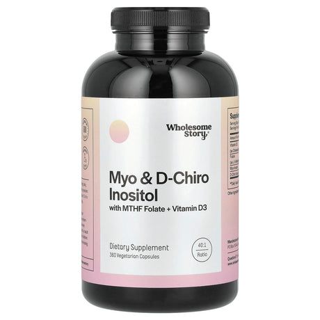 Wholesome Story, Myo & D-Chiro Inositol with MTHF Folate + Vitamin D3, 360 Vegetarian Capsules - Supply Center USA