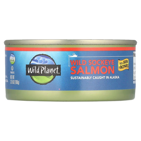 Wild Planet, Wild Sockeye Salmon, With Skin & Bones, 3.75 oz (106 g) - Supply Center USA